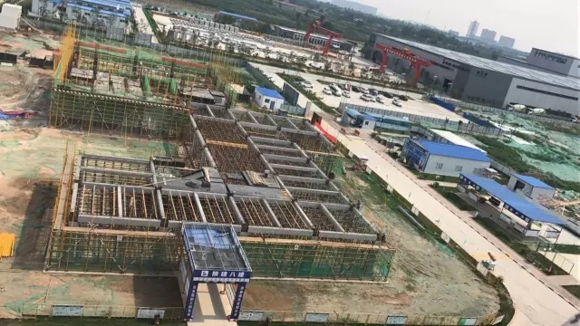 首层预制柱、、、预制梁全景